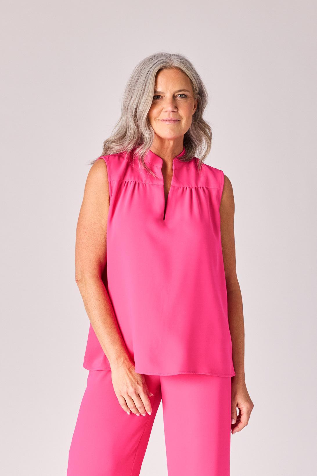 Blouse met fronsjes - Pink