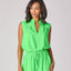 Blouse met fronsjes - Neon green