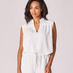 Blouse met fronsjes - White