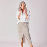 Oversized hemd met strikdetail - White
