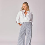 Oversized hemd met strikdetail - White