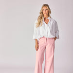 Oversized hemd met strikdetail - White