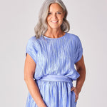 Top in frippé stof - Lavender blue