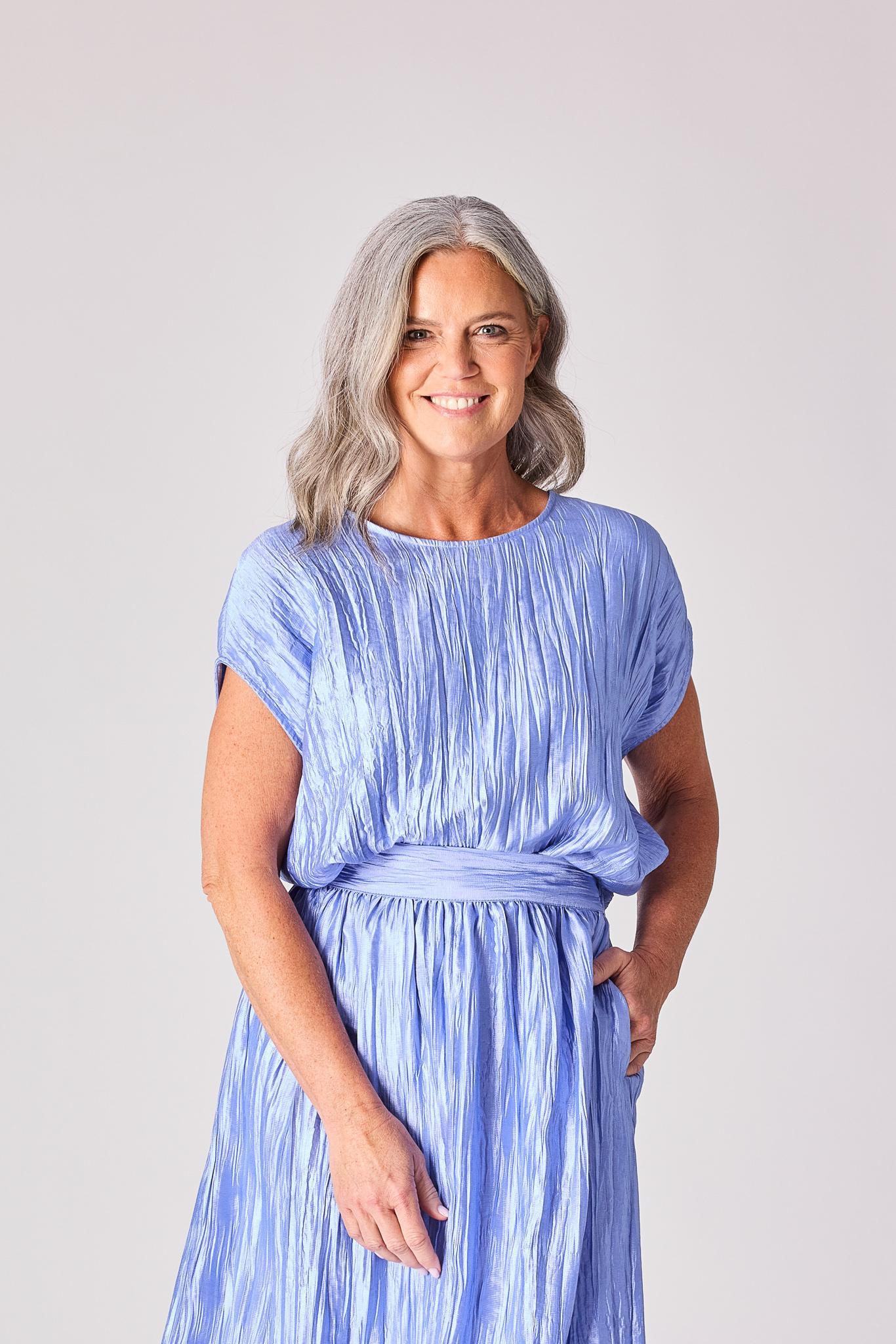 Top in frippé stof - Lavender blue