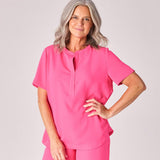 Blouse met v-hals - Pink