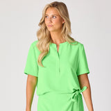 Blouse met v-hals - Neon green