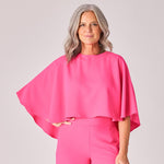 Top met afneembare cape - Pink