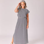 Rok met streepjesmotief - Navy stripe