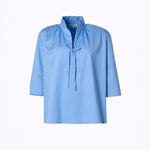 Oversized hemd met strikdetail - Lavender blue