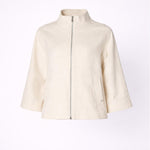 Cape met opstaande kraag - Off white