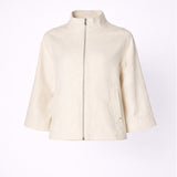 Cape met opstaande kraag - Off white