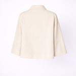 Cape met opstaande kraag - Off white