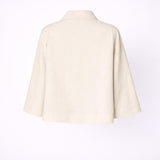 Cape met opstaande kraag - Off white